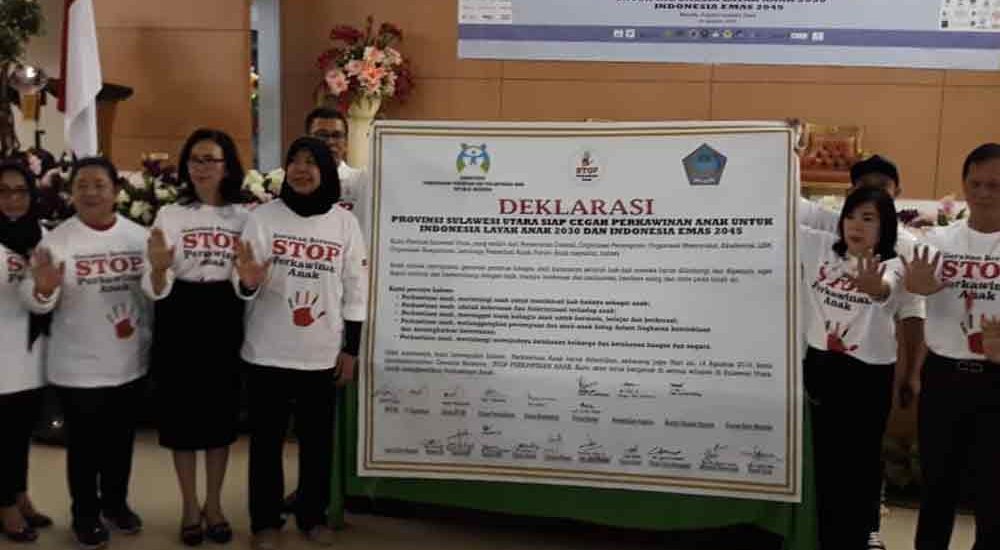Deklarasi Gerakan Stop Perkawinan Anak dari Sulawesi Utara